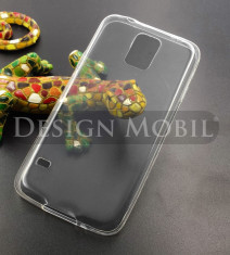 HUSA SAMSUNG GALAXY S5 PROTECTIE SILICON BUMPER GEL TPU TRANSPARENTA SLIM foto