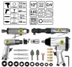 SET UNELTE PNEUMATICE CU ACCESORII VOREL foto