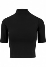 Ladies Cropped Turtleneck Tee foto