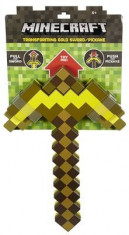 Jucarie Minecraft Transforming Gold Sword Pick Axe foto
