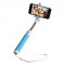 Wireless Selfie Stick With Built-In Bluetooth Remote Shutter Blue