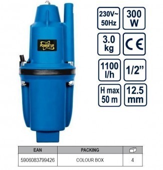 Pompa submersibila cu membrana Power Up 300W, Yato 79942 foto mare Pompa submersibila cu membrana Power Up 300W, Yato 79942 foto mare