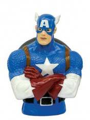 Cutie Pentru Bani Marvel Bust Bank Captain America Action Figures foto