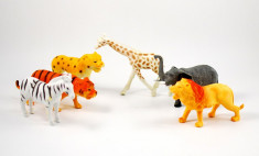 Set 6 animale salbatice de jucarie pentru copii foto
