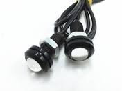 Proiector lumini de zi DRL 1 LED carcasa neagra EAGLE EYE (pret/set) foto