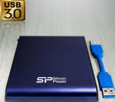 HDD Extern Silicon Power Armor A80 2TB USB 3.0 2.5inch Albastru foto