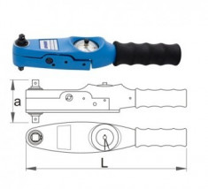 Cheie dinamometrica cu ceas 1/4, 2,4-12Nm, UNIOR&amp;quot; foto