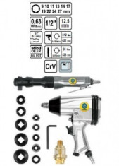 PISTOL SI CHEIE PNEUMATICE CU ACCESORII VOREL foto