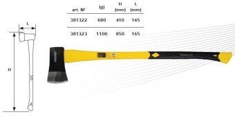 Topor cu coada de fibra 1100g, TopMaster foto mare Topor cu coada de fibra 1100g, TopMaster foto mare