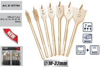 Set burghiu pentru lemn 1/4 hexagonal 7Pcs, Raider foto mare Set burghiu pentru lemn 1/4 hexagonal 7Pcs, Raider foto mare