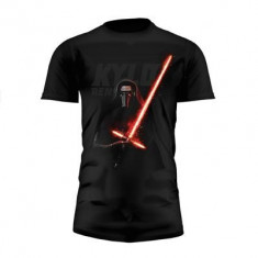 Tricou Star Wars 7 T-Shirt Kylo Ren With Lightsaber T-Shirt Black Size L foto