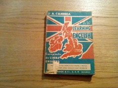 I AM LEARNING ENGLISH - Curs Practic de Limba Engleza -- J. -Aurel Candrea Editura Socec &amp; Co., 1937, 374 p
