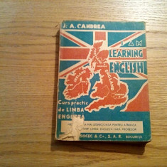 I LEARN ENGLISH - Curs de Limba Engleza - I. -Aurel Candrea - 1937, 351 p