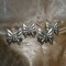 Set 4 inele servetele masa, bronz masiv, Baroc Victorian, sec 19