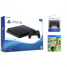 Consola Playstation 4 Slim 1Tb Plus Extra Controler Dualshock 4 Plus Fifa 17 Ps4 foto