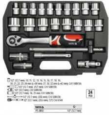 Trusa chei tubulare cu antrenor 24buc., 1/2, YATO YT-3872&amp;quot; foto