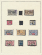 Egipt colectie 28 timbre clasice si postclasice lipite pe 3 foi vechi de album foto