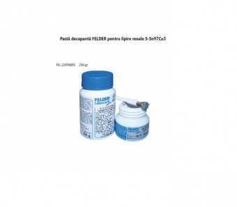 Pasta decapanta FELDER pentru lipire moale S-Sn97Cu3 250 gr. foto mare Pasta decapanta FELDER pentru lipire moale S-Sn97Cu3 250 gr. foto mare