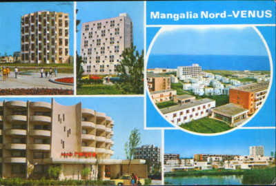 Carte postala circ. 1974 - Mangalia Nord-Venus - Colaj de imagini foto