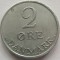 Moneda 2 ORE - DANEMARCA, anul 1960 *cod 3845