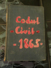 Codul Civil Roman 1865 foto