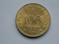 100 PESOS 1979 ARGENTINA-AUNC foto