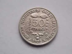 50 FRANCS 1972 STATELE AFRICANE DE VEST(FAO) foto