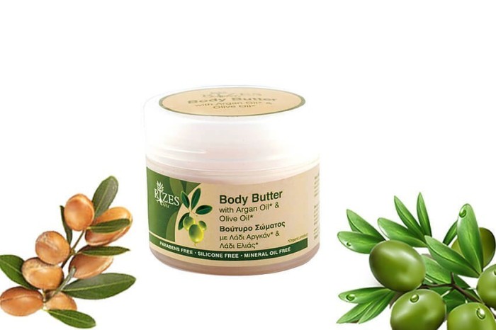 Unt de corp cu argan si ulei de masline bio 200 ml Rizes foto mare Unt de corp cu argan si ulei de masline bio 200 ml Rizes foto mare