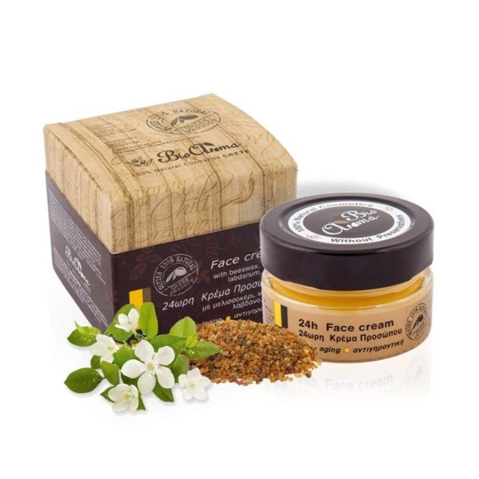 Crema de fata 24h anti-aging cu ceara albine, neroli, labdanum, mirt 40 ml foto mare Crema de fata 24h anti-aging cu ceara albine, neroli, labdanum, mirt 40 ml foto mare