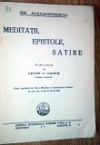 Cumpara ieftin CARTE VECHE -MEDITATII EPISTOLE-SATIRE GR.ALEXANDRESCU-1934