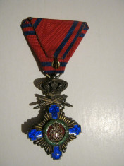 Ordinul Steaua Romaniei,model 1, Cavaler, Militar pe timp de pace , Resch. Rar ! foto