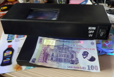 DETECTOR BANI FALSI euro valuta lei Falsa Bancnote cu UV ultraviolet foto