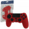 Pro Soft Silicone Protective Cover With Ribbed Handle Grip Red Ps4