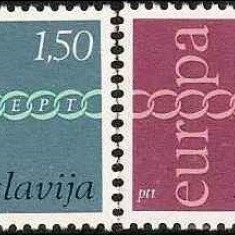 Europa-cept 1971 - Iugoslavia 2v.neuzat,perfecta stare(z)