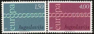 Europa-cept 1971 - Iugoslavia 2v.neuzat,perfecta stare(z) foto
