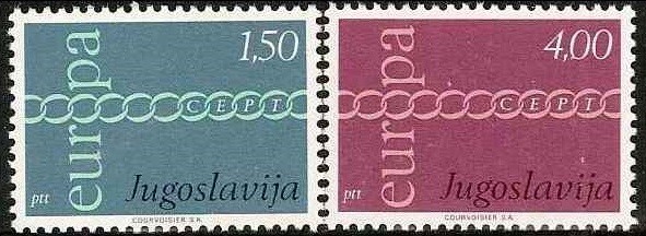 Europa-cept 1971 - Iugoslavia 2v.neuzat,perfecta stare(z)