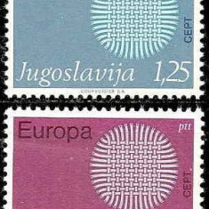 Europa-cept 1970 - Iugoslavia 2v.neuzat,perfecta stare(z)
