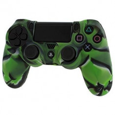 Pro Soft Silicone Protective Cover With Ribbed Handle Grip Camo Green Ps4 foto