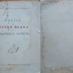 Fantaneru , Poezia lui Lucian Blaga si gandirea mitica , 1940 , editia 1