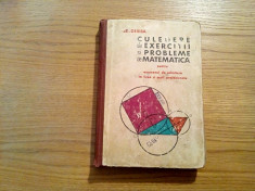 CULEGERE de EXERCITII si PROBLEME de MATEMATICA - Gr. Gheba - 1967, 462 p. foto