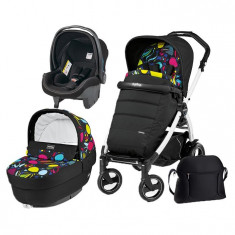 Carucior 3 In 1, Peg Perego, Book Plus 51 S, Black&amp;amp;Amp;White, Completo Elite foto