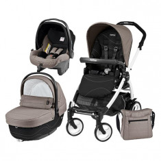 Carucior 3 In 1, Peg Perego, Book Plus 51, Black&amp;amp;Amp;White, Sportivo Bloom foto