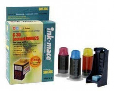 Kit complet de refil cerneala color cartuse originale Lexmark 26 27 foto