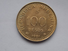 100 PESOS 1981 ARGENTINA foto