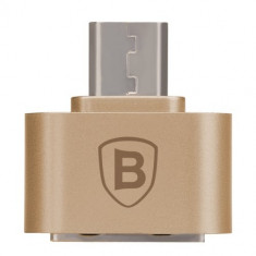 Micro OTG Adaptor 2.1A BASEUS - gold foto