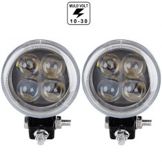 Proiector LED 32012 12W SPOT 4D cu angel eyes 12/24V foto