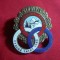 Insigna Oficial la Cupa Tatra SCHI 1950 , metal si email ,h= 4,3cm Cehoslovacia