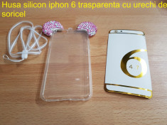 Husa silicon iphone 6 cu urechi de soricel foto