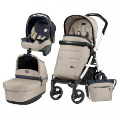 Carucior 3 In 1, Peg Perego, Book Plus 51 S, Black&amp;amp;Amp;White, Pop-Up Elite foto