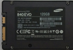 SSD Samsung 120GB 840 EVO in perfecta stare de functionare foto